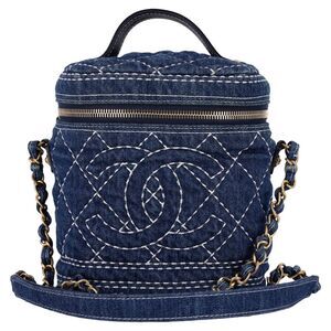Chanel Quilted Denim Vanity Bag